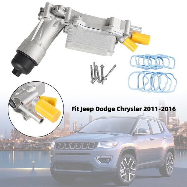 2011-2015 Grand Cherokee 2011-2016 Jeep Cherokee Wrangler Boîtier en aluminium Filtre à huile Assemblage 926-876 Fedex Express Générique