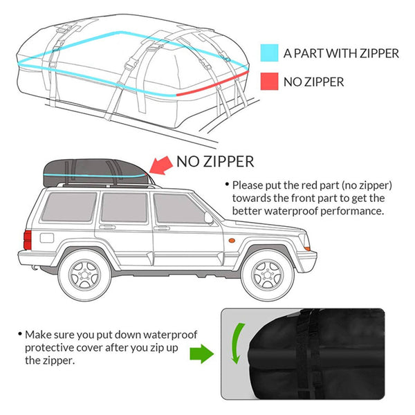 Wasserdichter Auto-Dachgepäckträger, Frachttasche, Gepäckwürfeltasche mit rutschfester Matte