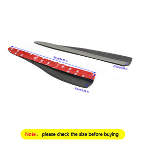 2 stks 36 cm Rubber Auto Voor Achter Bumper Lip Anti-botsing Strip Koolstofvezel Generiek