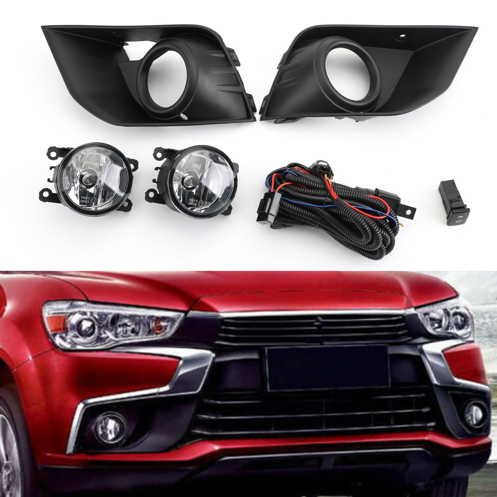 2016-2018 Mitsubishi Outlander Sport ASX RVR foran støtfanger tåkelyssett