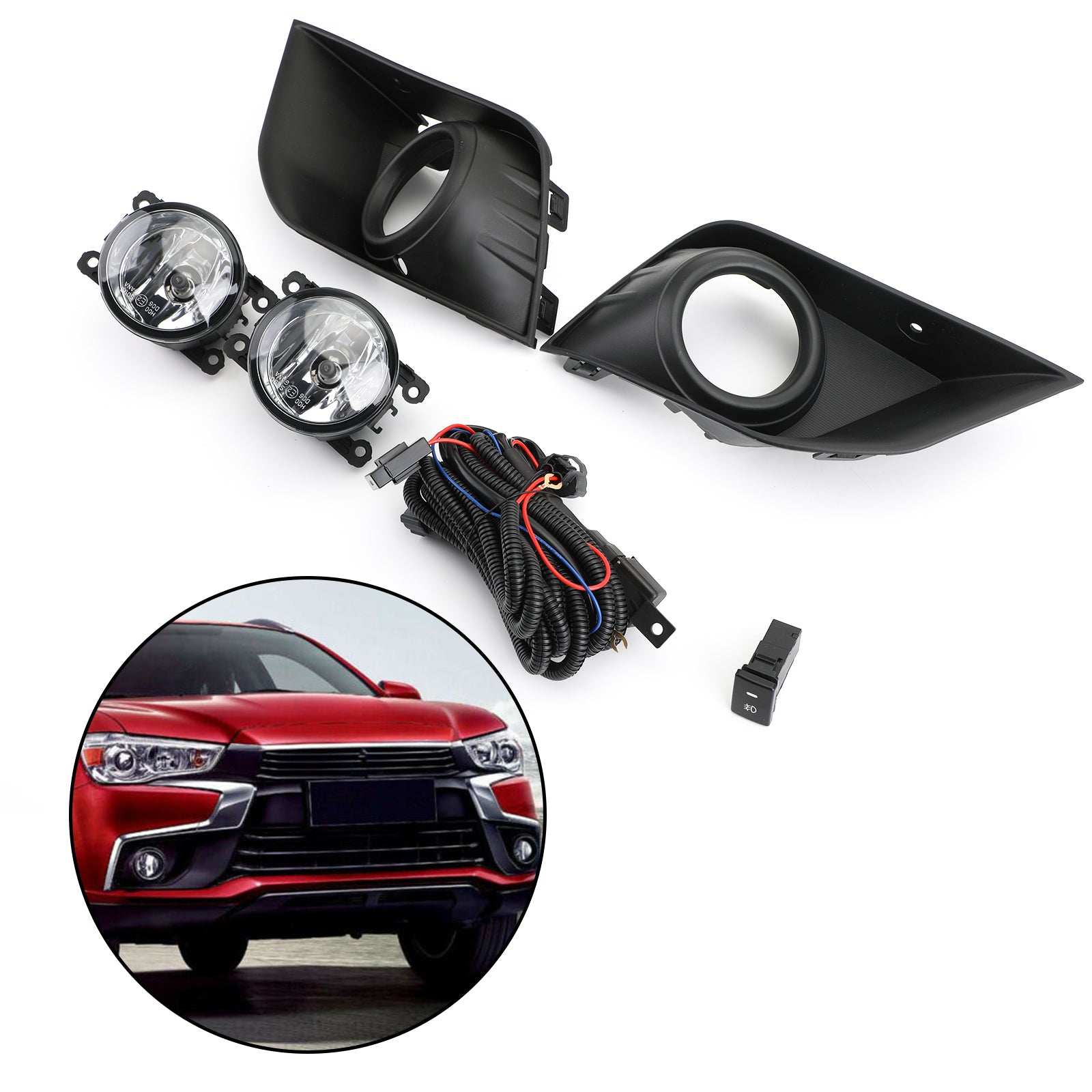 2016-2018 Mitsubishi Outlander Sport ASX RVR foran støtfanger tåkelyssett