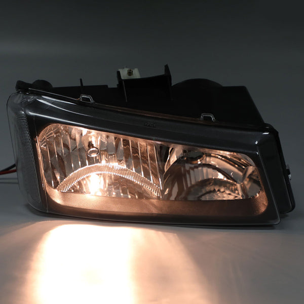 2003-2006 Avalanche 1500/2500 Pickup Black Housing Clear Side Headlights/Lamp Assembly 10396913 15199557 2503224 Generic