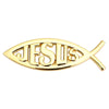 3D-Autoaufkleber, Emblem, Aufkleber, religiöser Gott für Jesus, christliches Fischsymbol, Gold, generisch