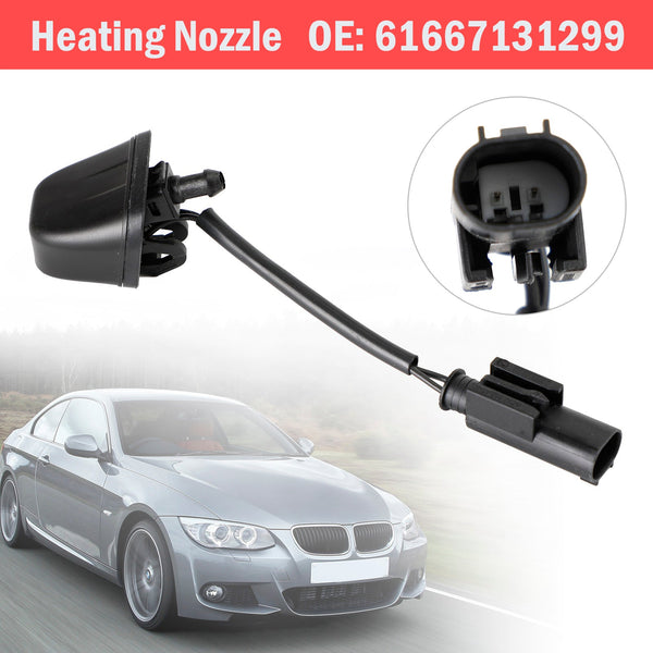 61667131299 Windshield Wiper Nozzle Spray Jet Heated for BMW E90 E91 E92 E93 Generic