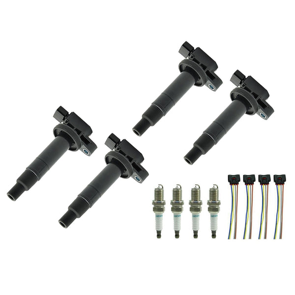 2006–2018 Toyota Yaris 1,5 l, 4 x Zündspule + Zündkerze + Stecker UF316 90919–02240, generisch