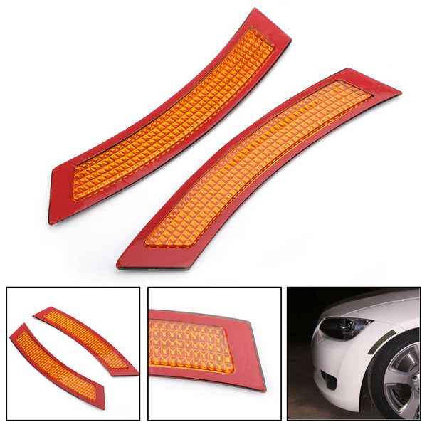 2006-2009 BMW 3 Series E92 2DR Coupe/Convertible 2Pcs Front Bumper Reflector Side Marker Amber Generic