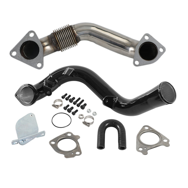 2007.5-2010 Chevrolet Silverado 2500/3500 HD 6.6L V8 DIESEL Turbocharged EGR Kit de eliminación y tubo ascendente del pasajero y tubo de admisión genérico