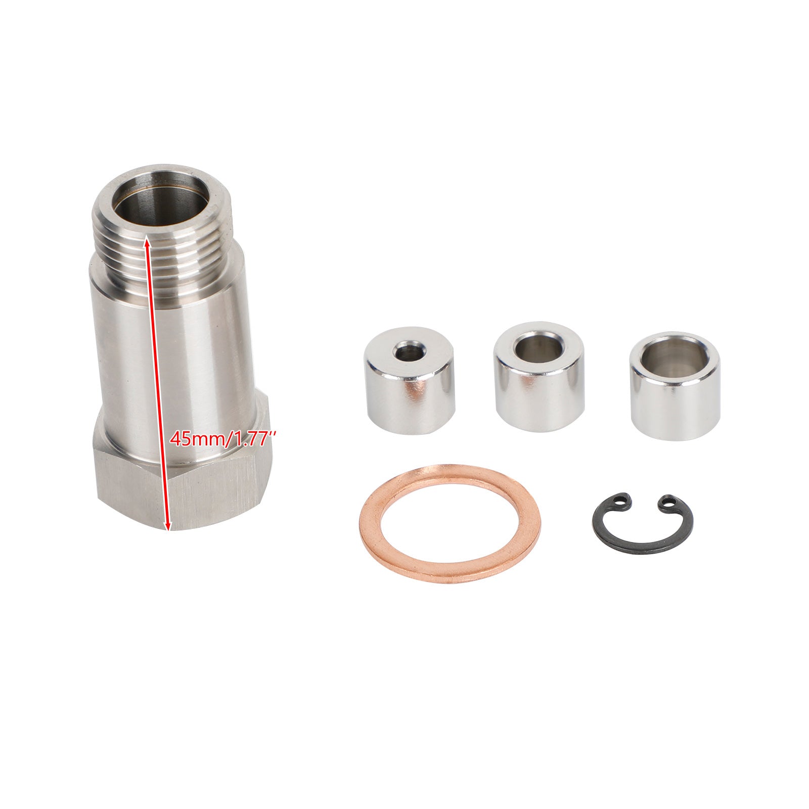 M18 x 1.5 45MM O2 Sensor de oxígeno Extensión Extensor Adaptador Espaciador Kit GEneric
