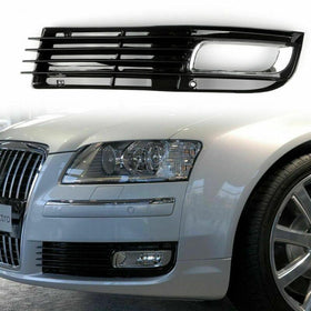 Left Car Lower Bumper Grille Fog Light Grill w/Chromed For 2008-2010 Audi A8 D3 Generic
