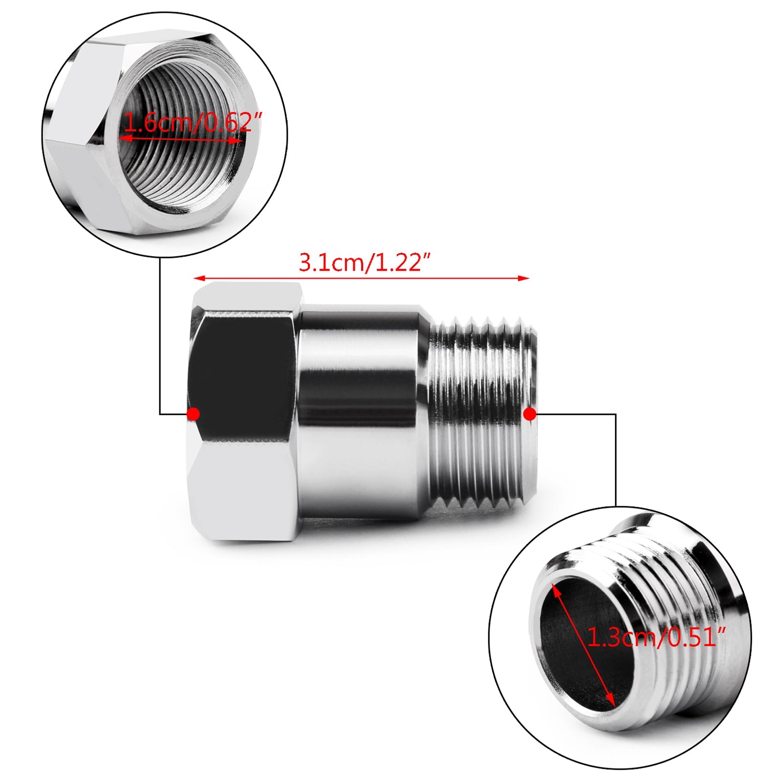 2 uds M18 X 1,5 Bung 32mm O2 Sensor de oxígeno espaciador adaptador extensor de extensión de tubo de prueba