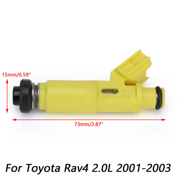 4-teilige Einspritzdüsen 23250-28050, passend für 2001–2003 Toyota Rav4 2.0L Generic