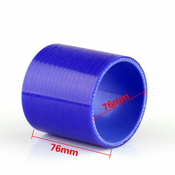 Tuyau en Silicone droit 0 degré 76mm 76mm, coupleur de tuyau pour refroidisseur intermédiaire Turbo générique