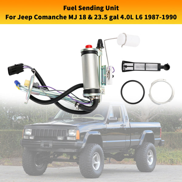 1987-1990 Jeep Comanche MJ 18 & 23,5 gal 4,0L L6 gastanksändningsenhet med F.I. med bränslepumpen JPSU-6P4.0 Generic