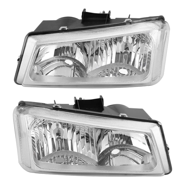 2003-2006 Silverado 1500/1500HD/2500HD/3500 Boîtier chromé Phares latéraux transparents/Assemblage de lampes 2502257 2503257 10366037 Générique