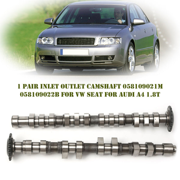 1997-2011 Skoda Octavia 1.8T AGU AUM ARX 1 paire d'arbre à cames d'entrée et de sortie 058109021M 058109022B générique