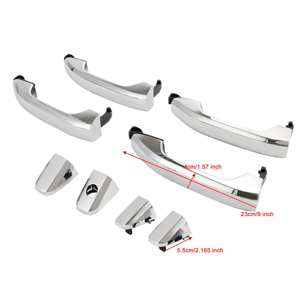 2015-2018 Chevrolet Suburban (submodel: LS, LT) 4pcs Exterior Door Handle Chrome 14575050