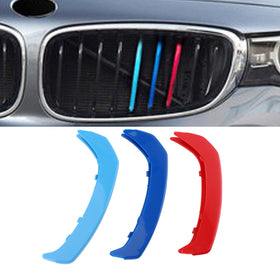 BMW GT3 9 Tri-Color Front Grille Grill Cover Strips Clip Trim Grilles GenericVehicle Parts & Accessories, Car Tuning & Styling, Interior Styling!