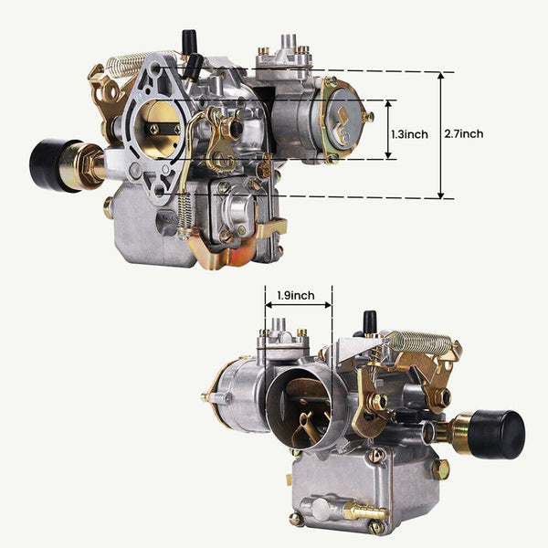 VW Kevers 1971-1979 Dubbele poort 1600cc 12V 34 Pict-3 carburateur 113129031K 8-1289-B Generiek