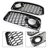2x Fog Light Grill Grille Black Trim For Audi A5 S-Line S5 B8 RS5 2008-2012 Generic