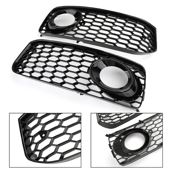 2x Fog Light Grill Grille Black Trim For Audi A5 S-Line S5 B8 RS5 2008-2012 Generic