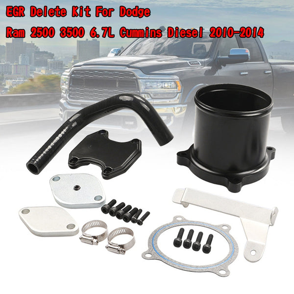 2010-2014 Ram 2500 3500 6.7L Cummins Diesel Dodge EGR Kit de eliminación con válvula de acelerador Fedex Express genérico