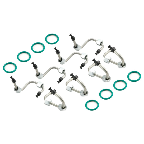 2008-2010 Ford F-250 F-350 F-450 F-550 Super Duty V8 391 6.4L 8PCS Kit de instalação de injetor de combustível com linha de injetor 8C3Z9229A genérico