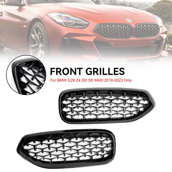 2019-2023 BMW G29 Z4 Diamond Style Gloss Black Front Kidney Grill Grille 51138091295 Generic