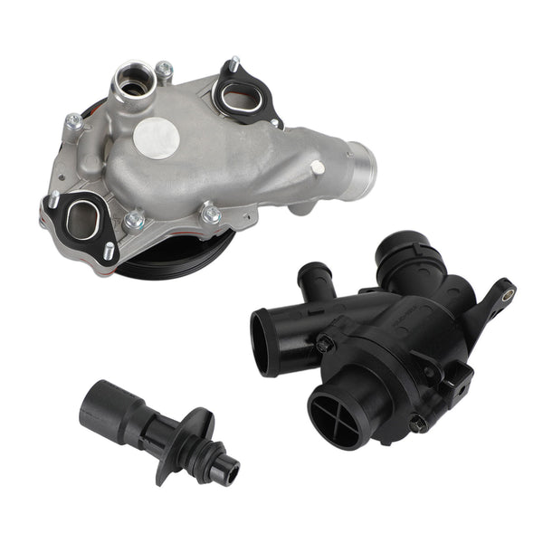 Water Pump w/ Bolts Gaskets Connector+Thermostat Kit LR097165 766192 LR028136 for Jaguar Land Rover