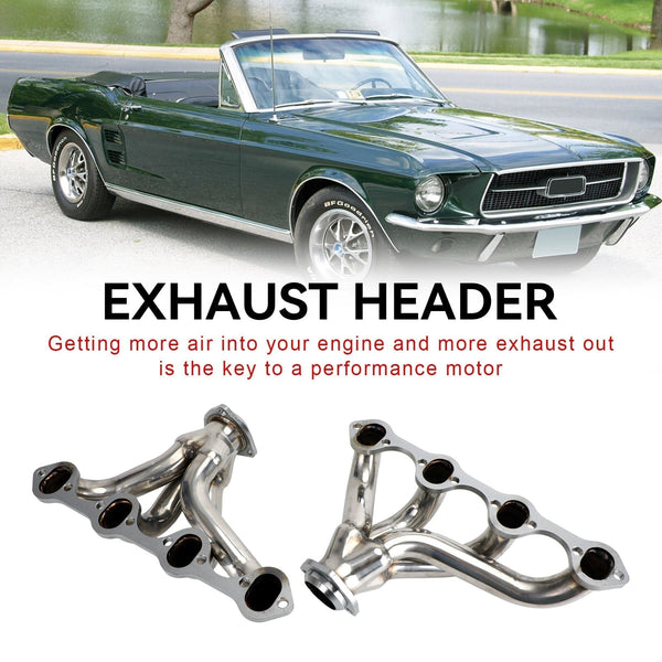 1964-1973 Ford Mustang 5.8L 351 Edelstahl Hugger Auspuffkrümmer Generisch