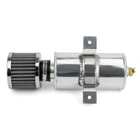 Récupérateur d'huile moteur à déflecteur en aluminium, 2x AN10, filtre de reniflard à double port, argent générique