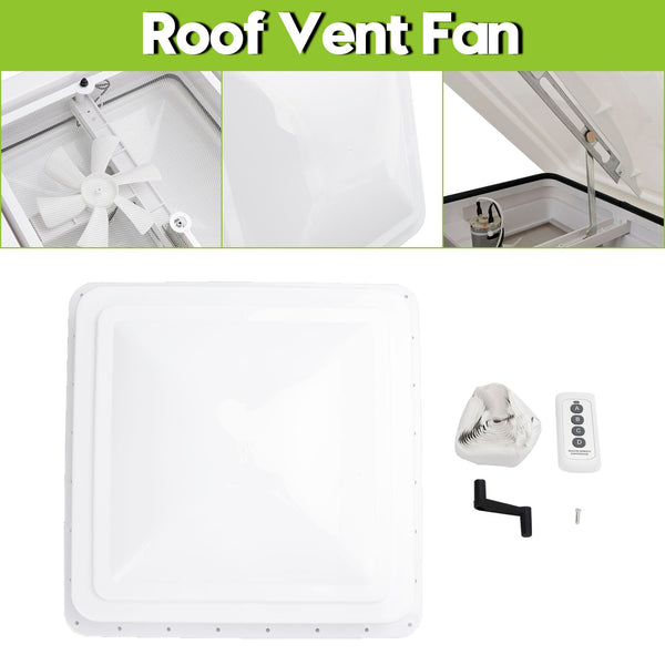 35,6 cm großer Abluftventilator für Wohnwagen, Dachfenster, Dach, Fernbedienung, Wohnmobil, Wohnmobil, generisch