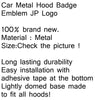 Metal Emblem Decal Badge Sticker VIP JP Silver 3D Car Front Hood Decoration Generic