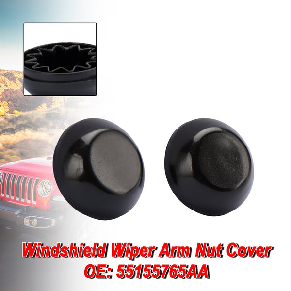 2x Scheibenwischerarm-Mutterabdeckung 55155765AA 53112640 für Jeep Wrangler 2018 Generic