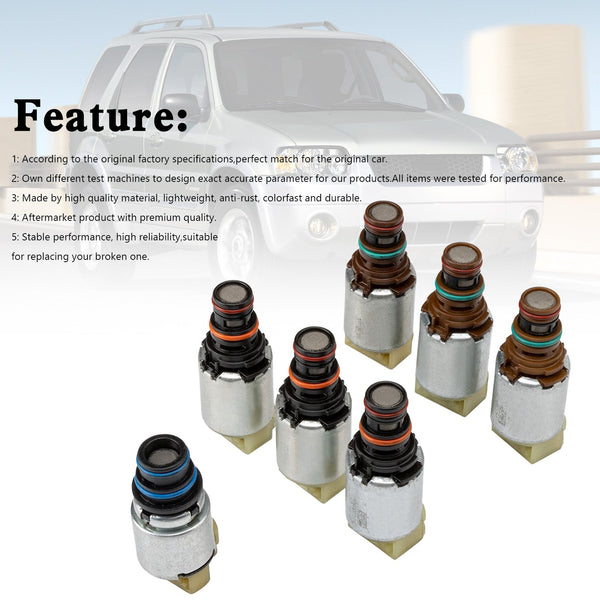 2008–2011 Ford Escape Tribute 7-teiliges Getriebe-Magnetventil-Set 6F35 6F15 Generisch