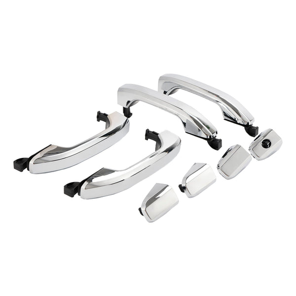 2015-2019 Chevrolet Silverado 3500 HD (submodel: High Country, LT, LTZ, WT) 4pcs Exterior Door Handle Chrome 14575050