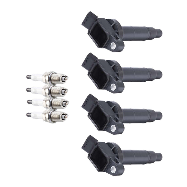 2002-2008 Toyota Camry L4 2.4L 4PCS Ignition Coil+Spark Plug UF333 UF494 C1330 90919-02244