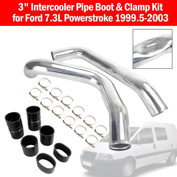 1999.5-2003 Ford 7.3L Powerstroke 3-tums intercooler rör Boot & Clamp Kit Generic