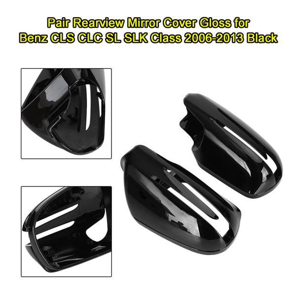 09-10 BENZ E-Coupe W207/C207 Pre-Facelift Pair Rearview Mirror Cover Gloss Black 1718100364 1718100564