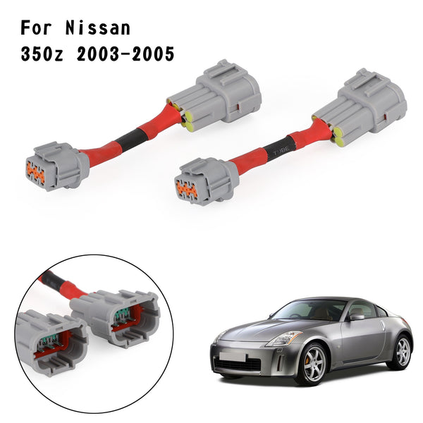 2003–2005 Nissan 350z HID-Verkabelung, 8 auf Scheinwerfer, 6 Scheinwerfer-Konvertierungsadapter, generisch