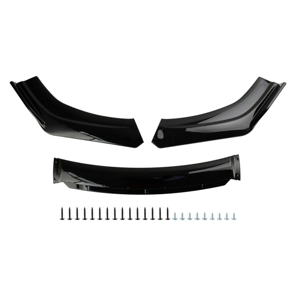 4PCS Universal Car Front Bumper Lip Body Kit Splitter Diffuser Protector Black