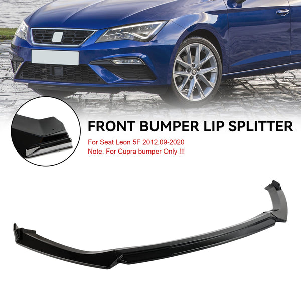 2012-2020 Seat Leon 5F Gloss Black Front Spoiler Lip Performance