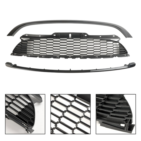 2012-2015 MINI R59 Cooper S & JCW 2-dörrars Roadster 3 ST Glanssvart Front Grill Generic