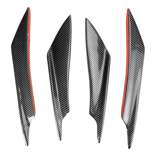 4 Stück Universal Front Bumper Fins Body Splitter Spoiler Canards Carbon Fiber Look