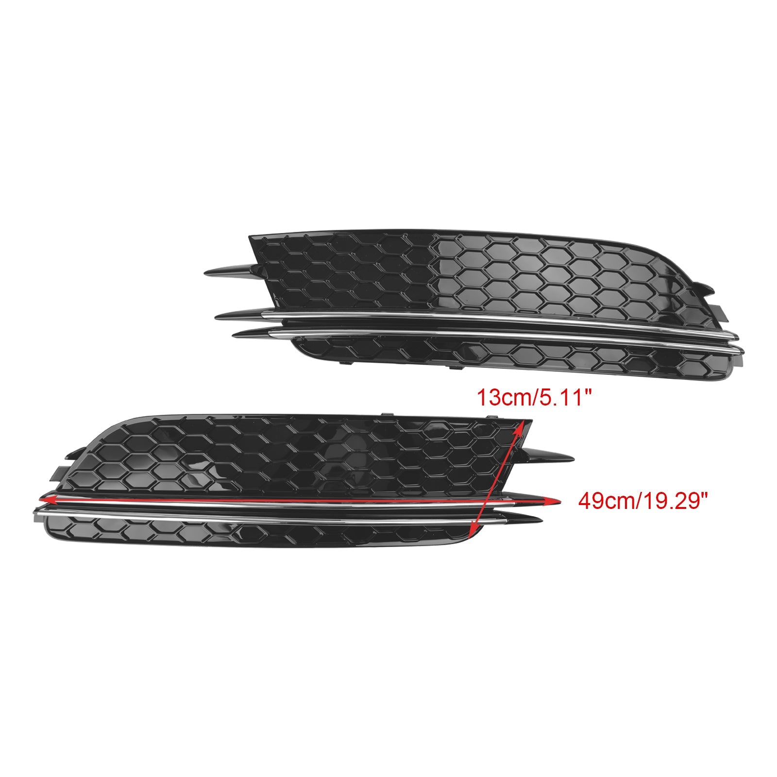 2012-2015 Audi A6 4G C7 Sedan / Avant Standard Version 2PCS Front Fog Light Cover Bezel Grill Grille 7911070549