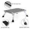 Folding Aluminum Platform RV Step Stool Trailer Camper Working Ladder Portable