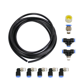 PUSH LOCK Black Vacuum Fitting Kit Turbo Wastegate & Solenoid for Turbo Vehicles Generic