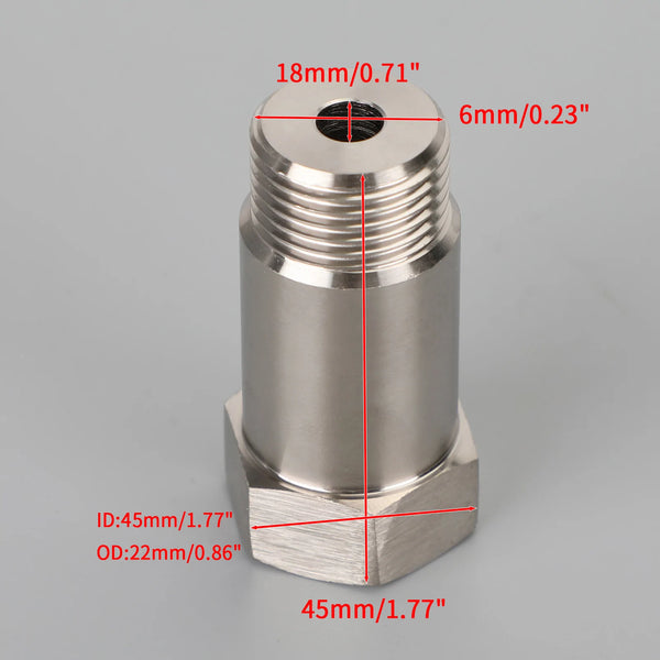 4PCS M18*1.5 CEL Check Engine Light O2 Sensor Test Pipe Extension Extender Adapter Spacer 45mm Generic
