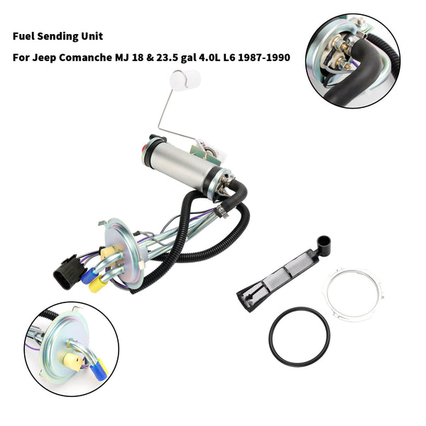 1987-1990 Jeep Comanche MJ 18 & 23.5 gal 4.0L L6 Gas Tank Sending Unit w/ F.I. w/ the Fuel Pump JPSU-6P4.0