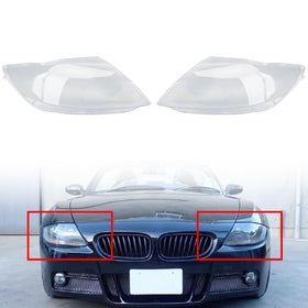 Cubierta de faro lente izquierda para BMW Z4 E85 2003-2008 transparente genérico