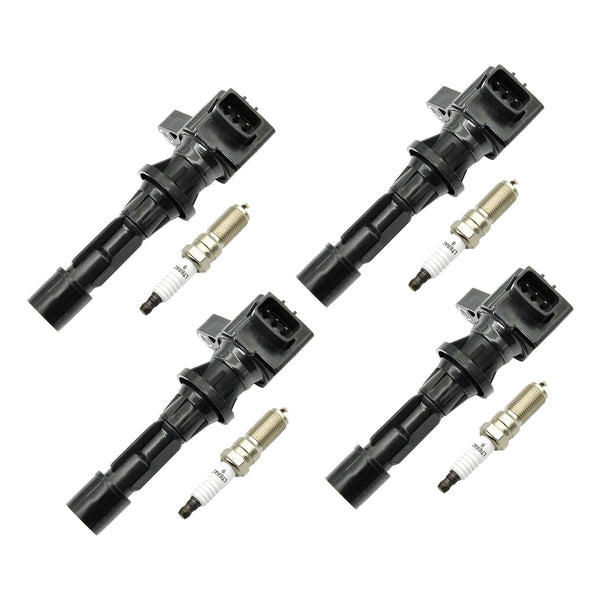 2006-2012 Mazda 3 L4 2.3L 4x Ignition Coils +Spark Plugs UF540 L3G218100A L3G218100A9U Generic